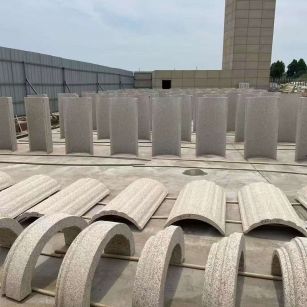 新疆黄金麻别墅柱皮 异形 线条定制